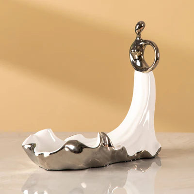 Elegant Lady Ceramic Wine Holder