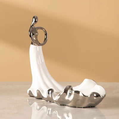 Elegant Lady Ceramic Wine Holder